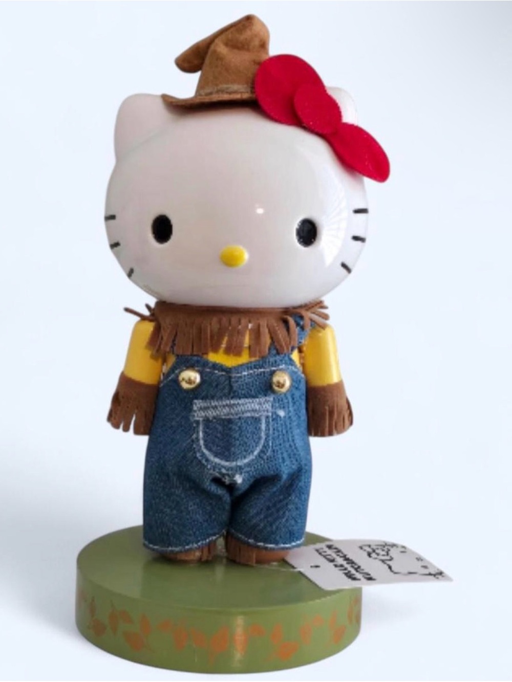 Sanrio Hello Kitty Scarecrow Figure - White, Red, Yellow, Blue, Brown